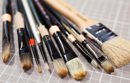 似顔絵師派遣似顔絵の道具「ブラシ」大阪府,大阪市,堺市,東大阪市,枚方市,豊中市